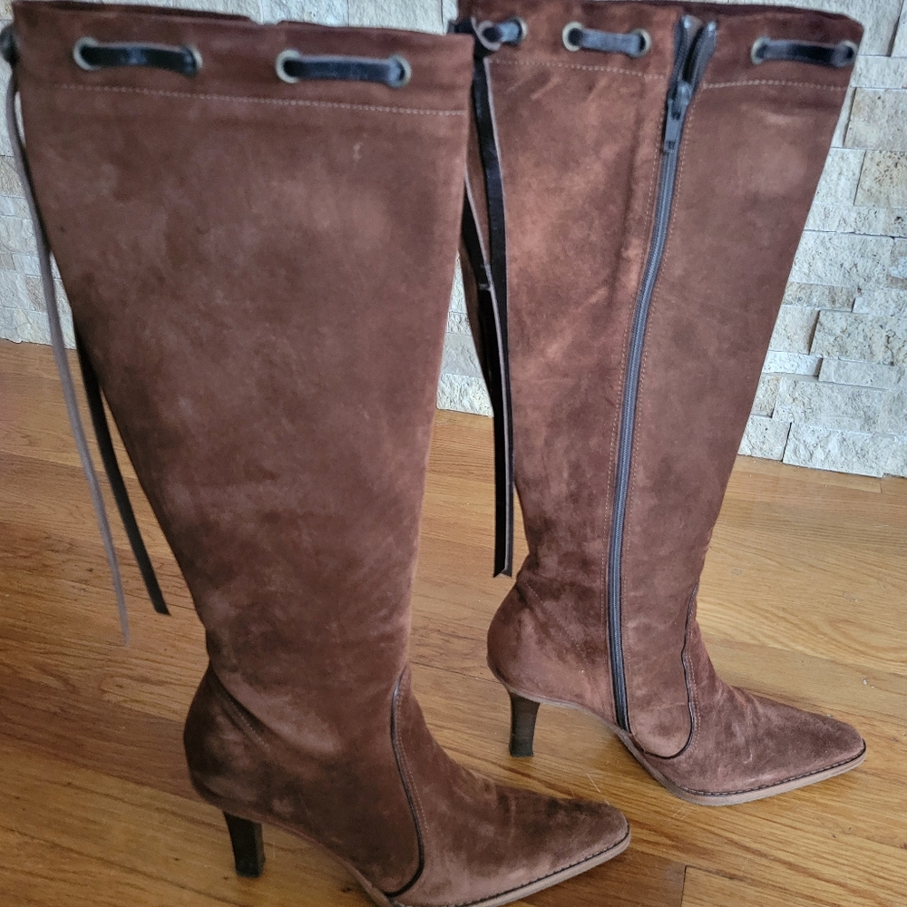 Brown Suede Bella Coach Boots